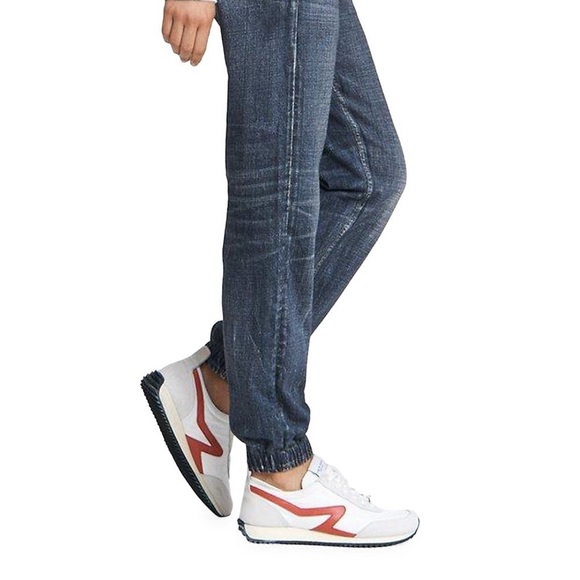 RAG & BONE Miramar Denim Printed Jogger Sweatpants Merest XS $225 - Picture 3 of 11